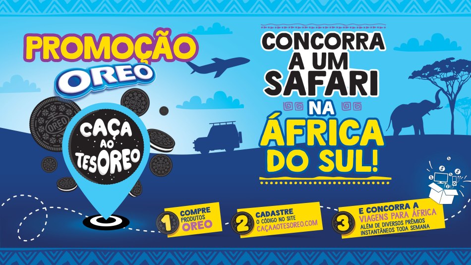 Oreo lança, no Brasil, promoção global que leva consumidores à África do Sul