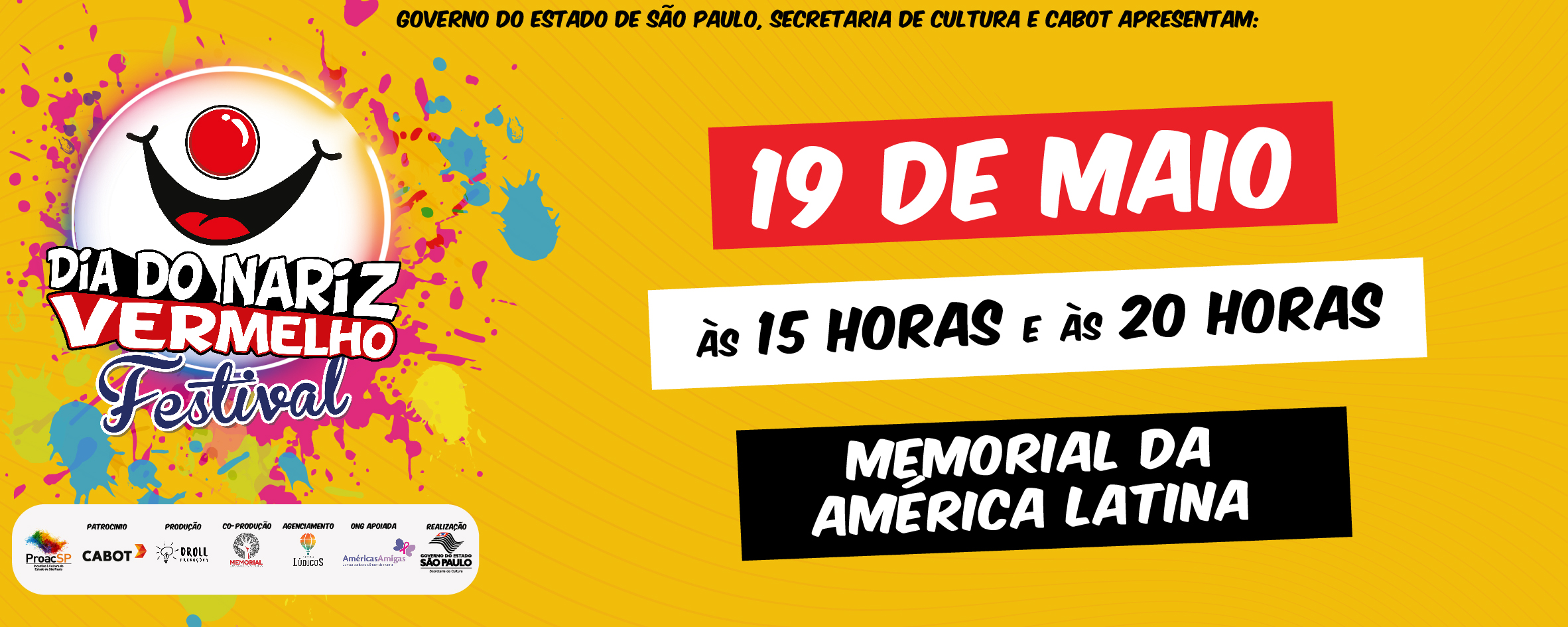 Mais uma edição “Dia do Nariz Vermelho” ocorrerá dia 19 de maio