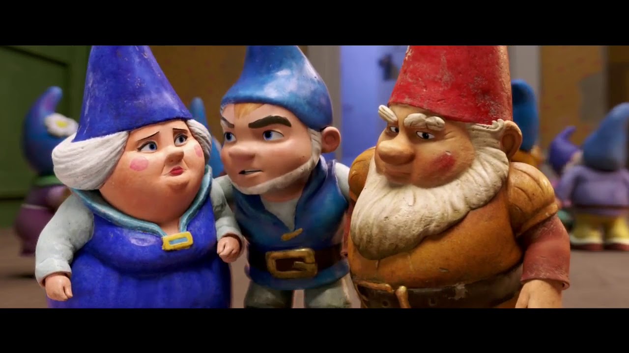 Em cena inédita de ‘Gnomeu e Julieta: O Mistério do Jardim’, os gnomos pensam num plano de fuga