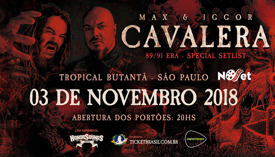 “Max & Iggor Cavalera 89/91 retornam ao Brasil celebrando os lendários álbuns “Beneath The Remains” e “Arise”