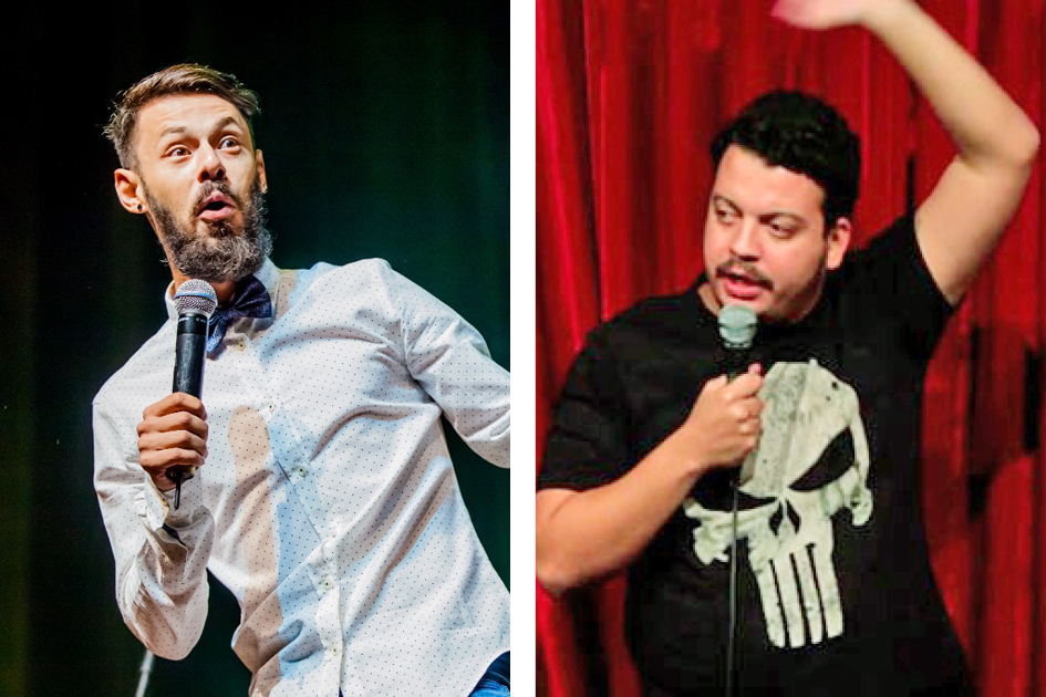 O Theatro NET recebe os humoristas Nando Viana e Rodrigo Marques no show “Dois Tragos”