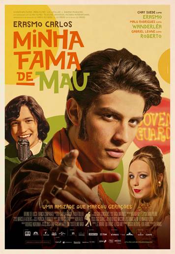Cham Suede vive Erasmo Carlos na cinebiografia “Minha Fama de Mau”, que estreia dia 14 de fevereiro