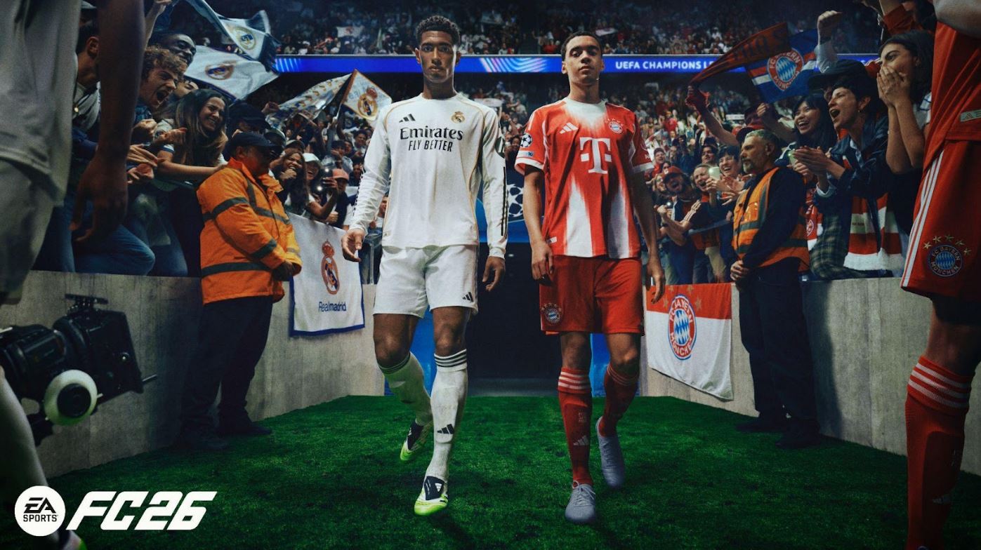 EA SPORTS FC 26 ANUNCIA BELLINGHAM E MUSIALA COMO ESTRELAS DA NOVA CAPA E TRAZ INOVAÇÕES PEDIDAS PELA COMUNIDADE