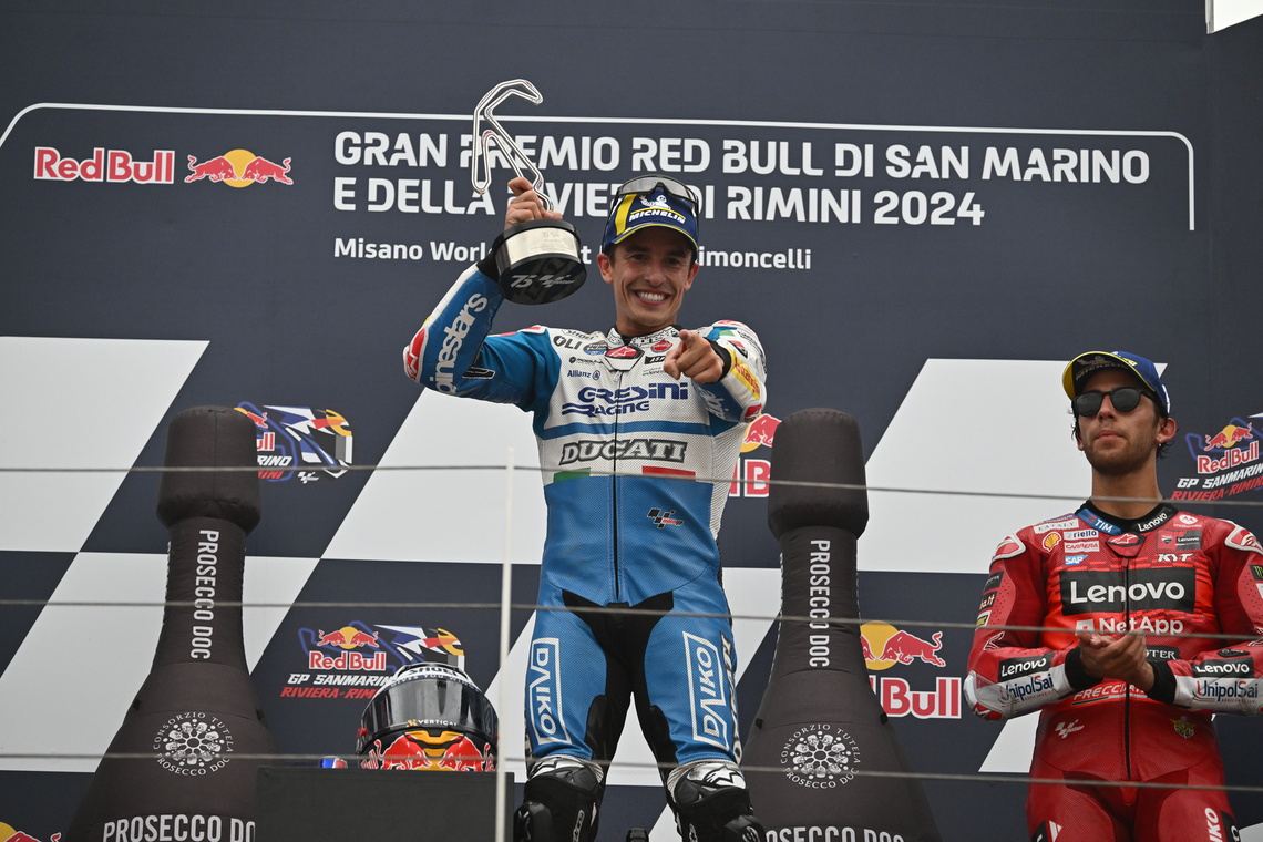 Jorge Martín vence sprint e Marc Márquez triunfa na corrida principal no GP de San Marino